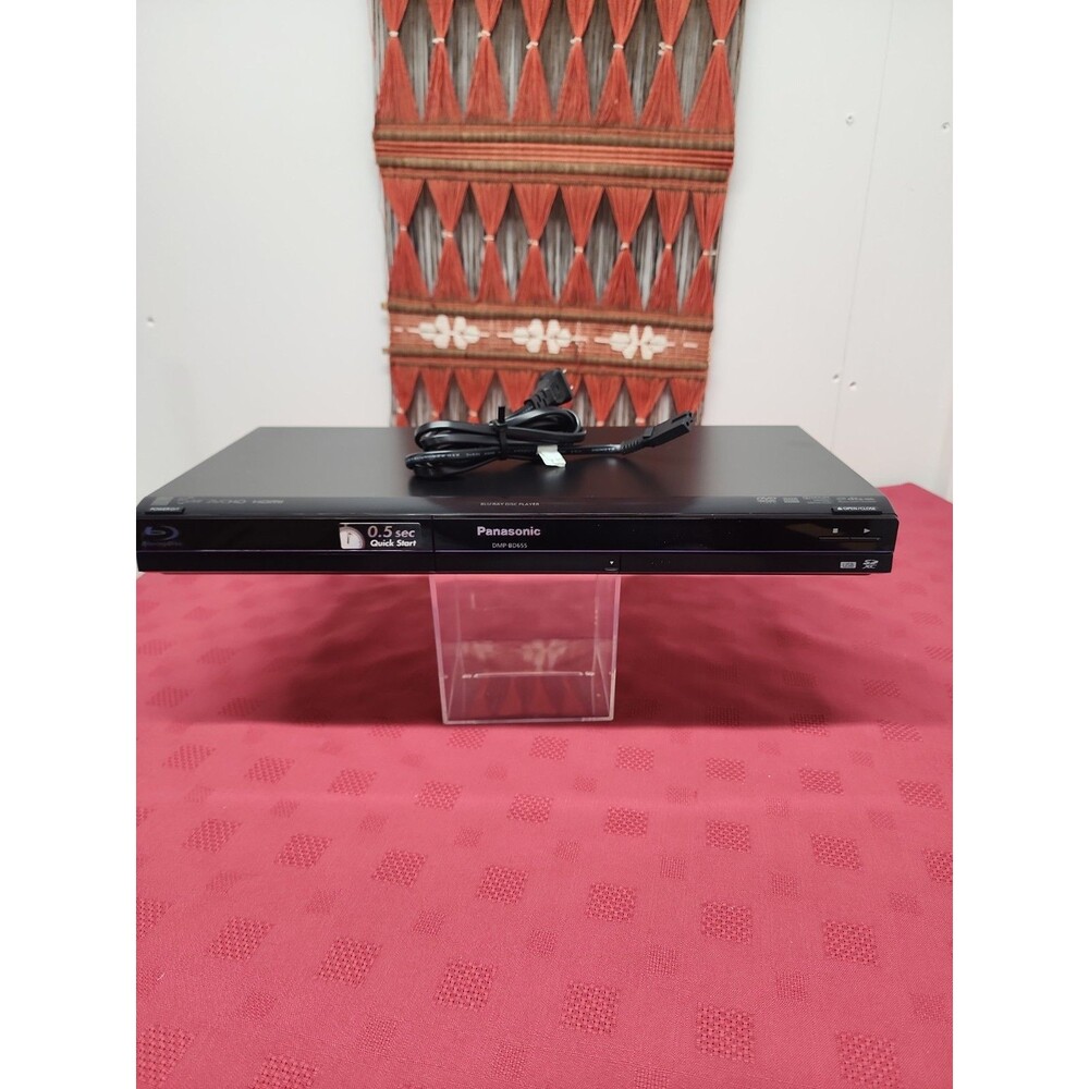 Panasonic DMP-BD655 Blu-Ray Player No Remote Powers On Selling As Is